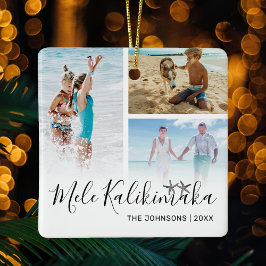 Mele Kalikimaka Foto Collage Keramikornament