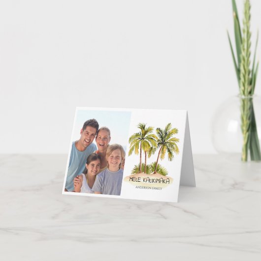 Mele Kalikimaka Foto Hawaiian Weihnachten (Vorderseite)