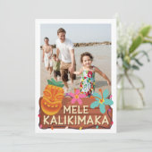 Mele Kalikimaka Foto Hawaiian Weihnachtskarte Feiertagskarte (Stehend Vorderseite)