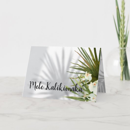 Mele Kalikimaka Foto Hawaiianische Weihnachtsgrüße Feiertagskarte (Vorderseite)