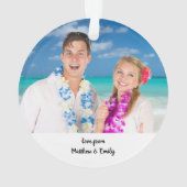 Mele Kalikimaka Foto Palm Tree Island Weihnachten Ornament (Rückseite)