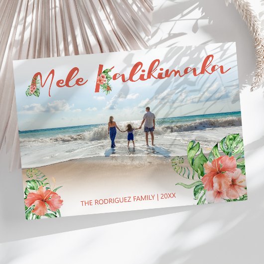 Mele Kalikimaka-Foto | Weihnachtskarte Feiertagskarte