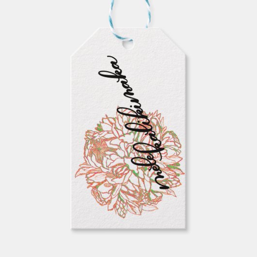 Mele Kalikimaka / Frohe Weihnachts-Tropengeschenk- Geschenkanhänger (Vorderseite)