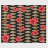 Mele Kalikimaka - Frohe Weihnachtsfeier Hibiskus H Geschenkpapier (Flach)