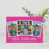 Mele Kalikimaka Frohe Weihnachtskarte Feiertagskarte (Stehend Vorderseite)