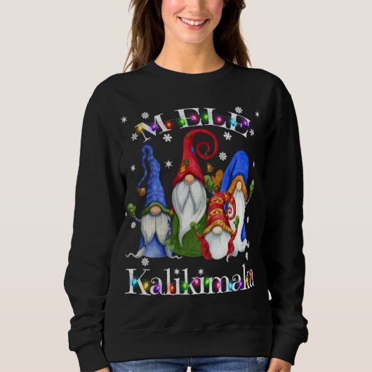 Mele Kalikimaka Frory Christmas Hawaiian Nordic Gn Sweatshirt (Vorderseite)