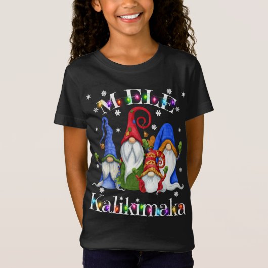 Mele Kalikimaka Frory Christmas Hawaiian Nordic Gn T-Shirt (Vorderseite)