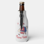 Mele Kalikimaka - Funny Santa Hawaiian Christmas Flaschenkühler (Flasche Rückseite)