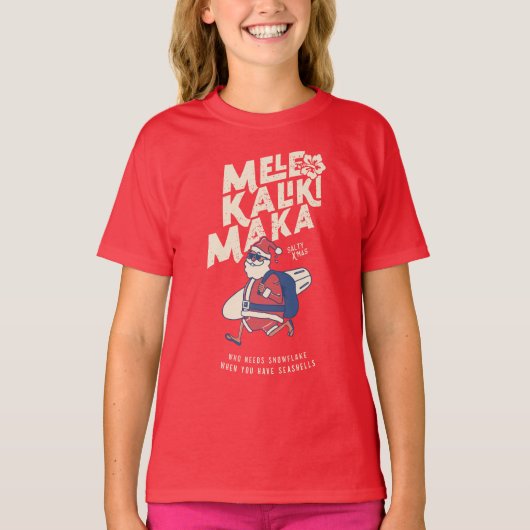 Mele Kalikimaka - Funny Santa Hawaiian Christmas T-Shirt (Vorderseite)