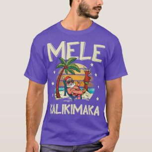 Mele Kalikimaka Funny Santa Palms für Sommer Chris T-Shirt