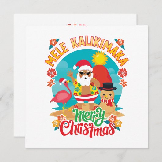 Mele Kalikimaka für ein helles hawaiianisches Weih (Vorne/Hinten)