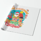 Mele Kalikimaka für ein helles hawaiianisches Weih Geschenkpapier (Ungerollt)