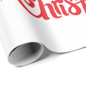 Mele Kalikimaka für ein helles hawaiianisches Weih Geschenkpapier (Rolleneckpunkt)