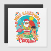 Mele Kalikimaka für ein helles hawaiianisches Weih Magnetkarte (Vorne/Hinten)