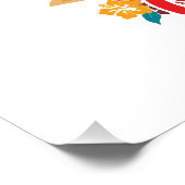 Mele Kalikimaka für ein helles hawaiianisches Weih Poster (Ecke)