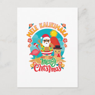 Mele Kalikimaka für ein strahlendes hawaiianisches Postkarte