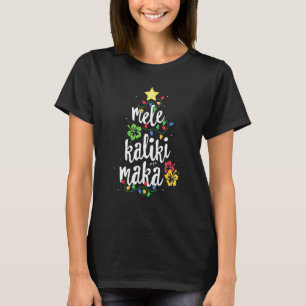 Mele Kalikimaka für Frauen Hawaiianisch Hawaii Wei T-Shirt