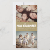 Mele Kalikimaka Glow 2 Foto Collage Weihnachten (Vorderseite)