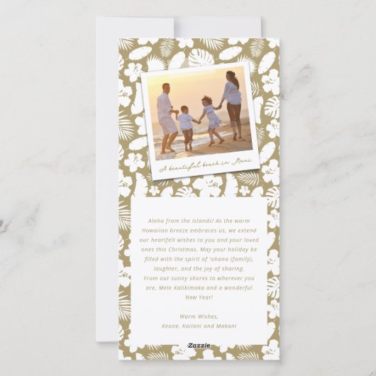 Mele Kalikimaka Glow 2 Foto Collage Weihnachten (Rückseite)