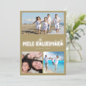 Mele Kalikimaka Glow 3 Foto Collage Weihnachten (Stehend Vorderseite)