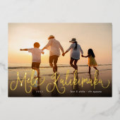 Mele Kalikimaka | Hawaii-Foto Folien Feiertagskarte (Vorderseite)