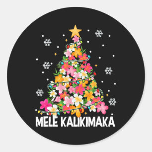 Mele Kalikimaka Hawaii Hawaii WeihnachtsWeihnachts Runder Aufkleber
