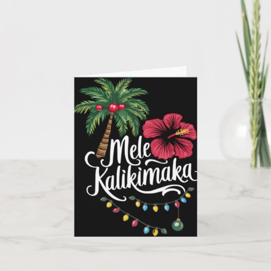 Mele Kalikimaka Hawaii Santa Hawaiian Merry Christ Karte (Vorderseite)