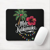 Mele Kalikimaka Hawaii Santa Hawaiian Merry Christ Mousepad (Mit Mouse)