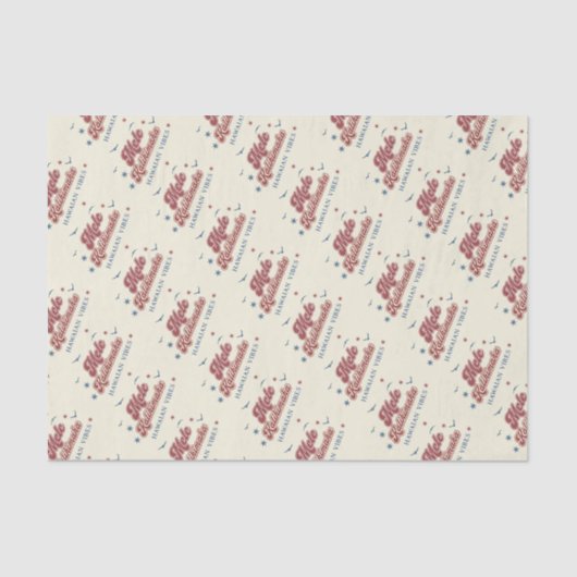 Mele Kalikimaka Hawaii Weihnachts-Tissue Paper Seidenpapier (Vorderseite)