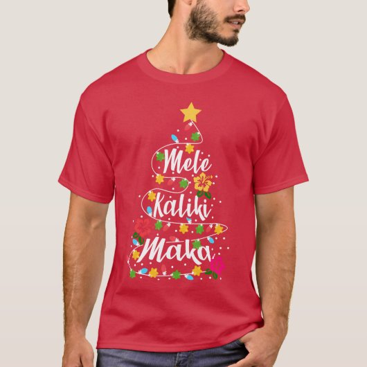 Mele Kalikimaka Hawaii Weihnachtsgeschenk T-Shirt (Vorderseite)