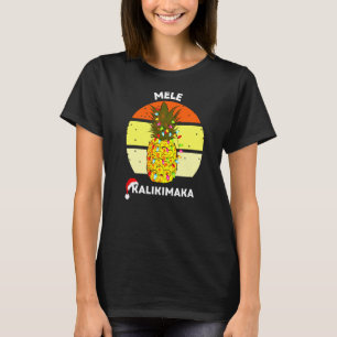 Mele Kalikimaka Hawaiian Ananas Weihnachtsbaum T-Shirt