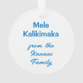 Mele Kalikimaka Hawaiian Beach Christmas Wreath Ornament (Rückseite)