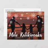 Mele Kalikimaka Hawaiian Beach Foto Weihnachten (Vorne/Hinten)