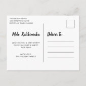 Mele Kalikimaka Hawaiian Beach Foto Weihnachten (Rückseite)