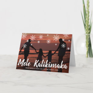 Mele Kalikimaka Hawaiian Beach Foto Weihnachten