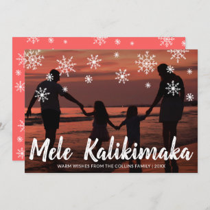 Mele Kalikimaka Hawaiian Beach Foto Weihnachten