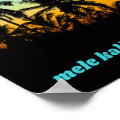 Mele Kalikimaka Hawaiian Christmas Artistic Hawaii Poster (Ecke)