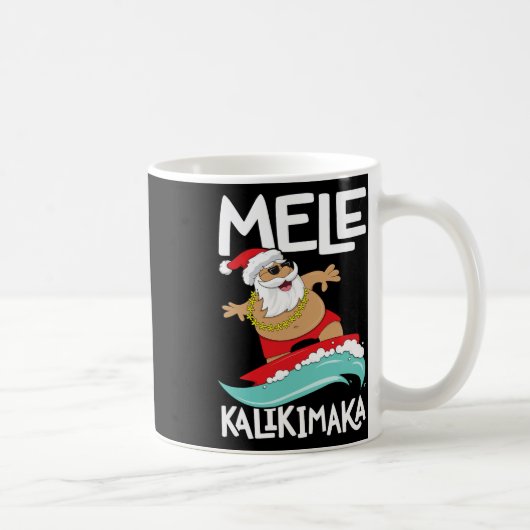 Mele Kalikimaka Hawaiian Christmas Hawaii Surfing Kaffeetasse (Rechts)