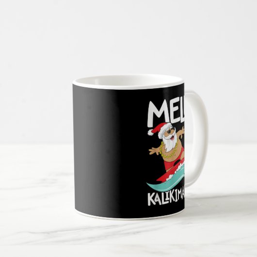 Mele Kalikimaka Hawaiian Christmas Hawaii Surfing Kaffeetasse (VorderseiteRechts)