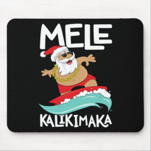 Mele Kalikimaka Hawaiian Christmas Hawaii Surfing Mousepad