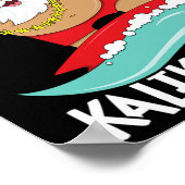 Mele Kalikimaka Hawaiian Christmas Hawaii Surfing Poster (Ecke)