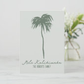 Mele Kalikimaka Hawaiian Christmas Palm Card (Stehend Vorderseite)