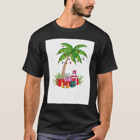Mele Kalikimaka Hawaiian Christmas Palm Tree Famil T-Shirt (Vorderseite)