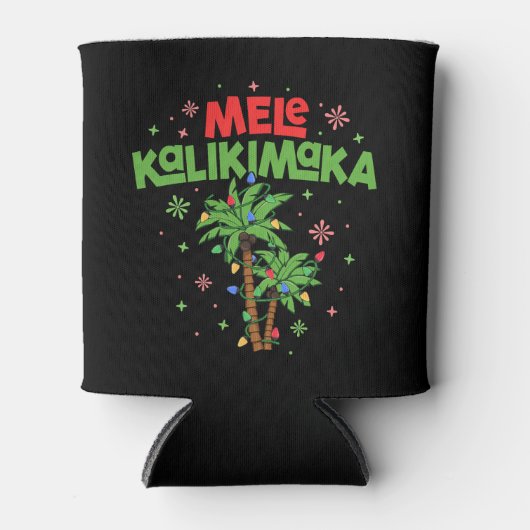 Mele Kalikimaka Hawaiian Christmas Palm Tree Light Dosenkühler (Vorderseite)