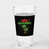 Mele Kalikimaka Hawaiian Christmas Palm Tree Light Glas (Vorderseite)