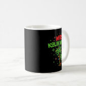 Mele Kalikimaka Hawaiian Christmas Palm Tree Light Kaffeetasse (VorderseiteRechts)