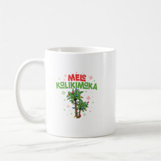 Mele Kalikimaka Hawaiian Christmas Palm Tree Light Kaffeetasse