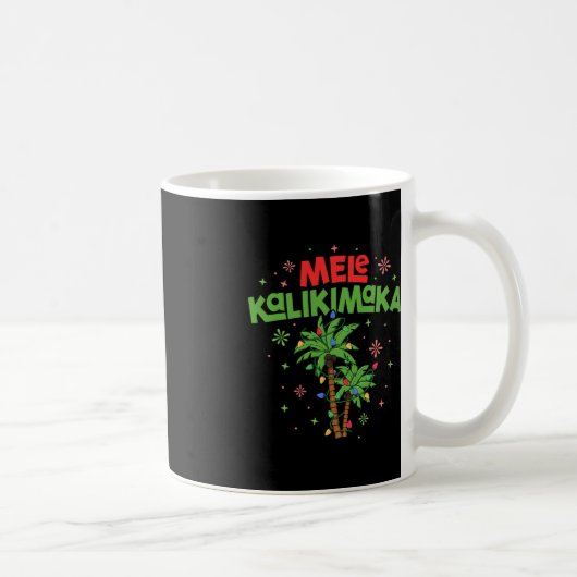 Mele Kalikimaka Hawaiian Christmas Palm Tree Light Kaffeetasse (Rechts)