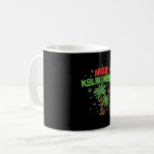 Mele Kalikimaka Hawaiian Christmas Palm Tree Light Kaffeetasse (Vorderseite Links)