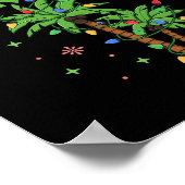 Mele Kalikimaka Hawaiian Christmas Palm Tree Light Poster (Ecke)